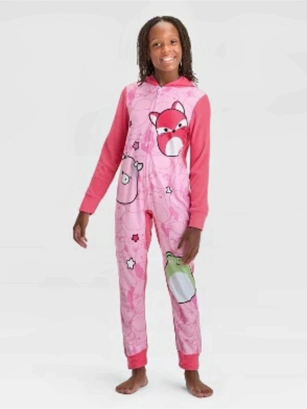 Squishmallows Girls Hooded Blanket Sleeper Fifi the Fox Girls Pink Fifi the Fox